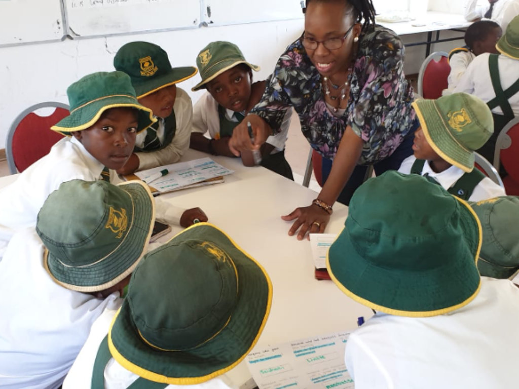 Mme Lillian from Katlehong Primary School in Thaba Tseka took place on WTPP 2018 and was placed in Swiss Valley PS, Llanelli.